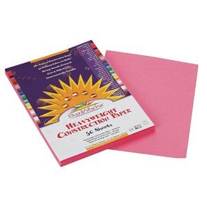 SunWorks 7003 Construction Paper 9 x 12 Pink 50 Sheet Pack